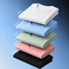 Combo Pack of (5) Men's Premium Round Neck T-Shirts White, Sky Blue, Mint, Peach, Black