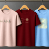 Combo Set (3) Men's Premium Stylish Graphic Printed T-Shirt Light Pink, Maroon, Sky Blue